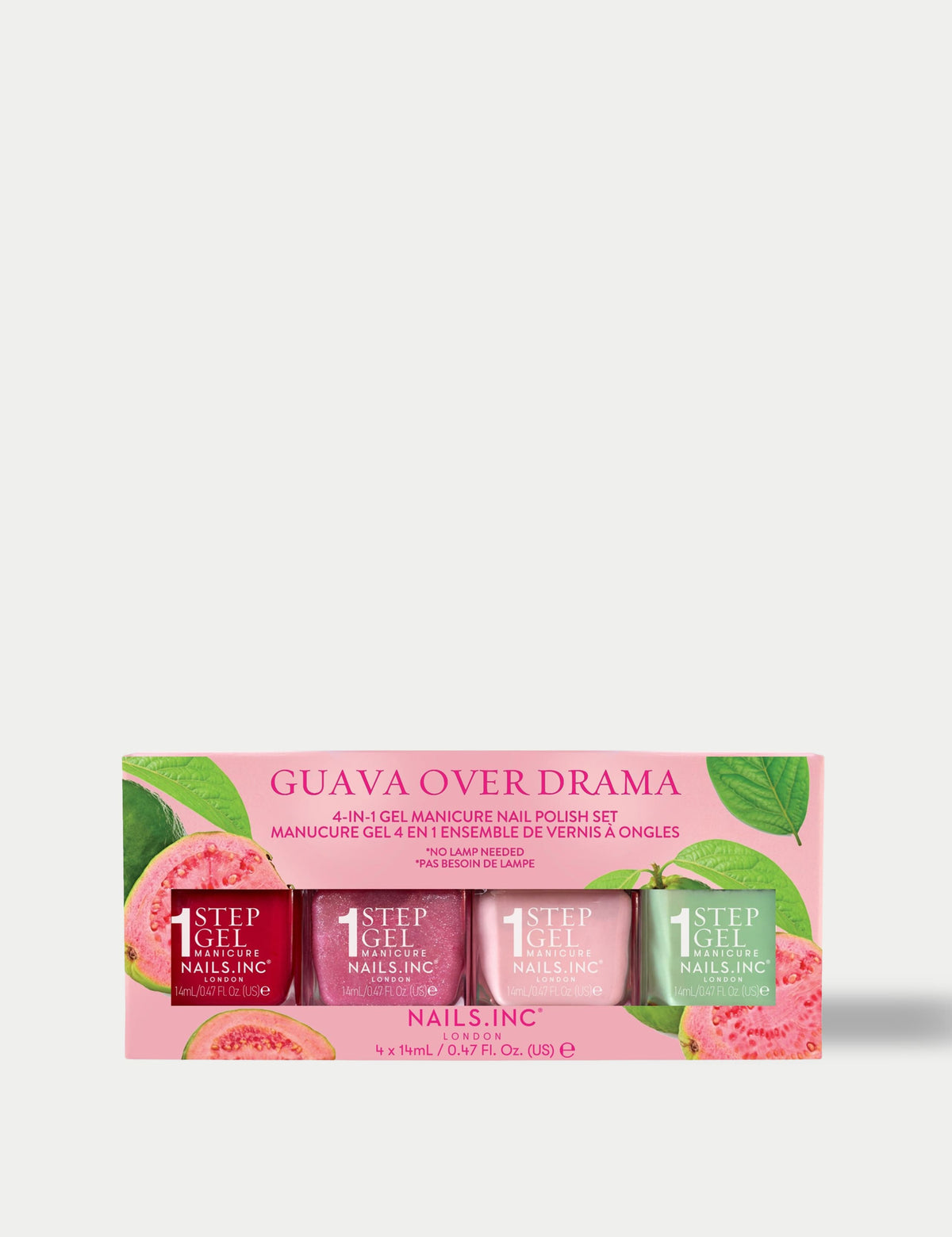 Nails.INC Guava Over Drama nail polish quad set, UK version