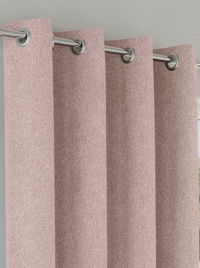 Enhanced Living Blush Austin Blackout Eyelet Basketweave Curtains