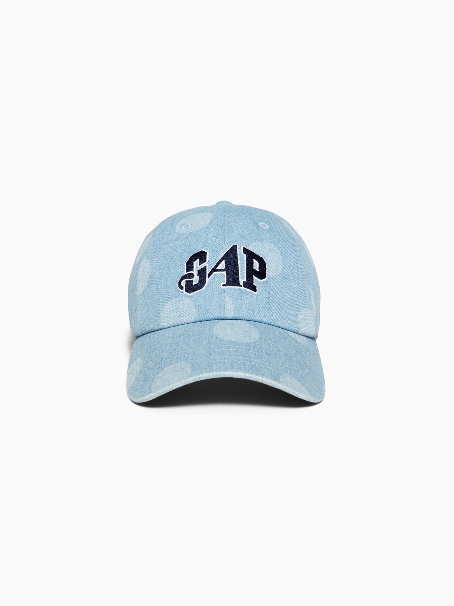 Gap x Awake NY denim baseball cap, blue polka dot, UK version