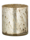 Nkuku Kunjari glass tealight antique finish, imported from the UK
