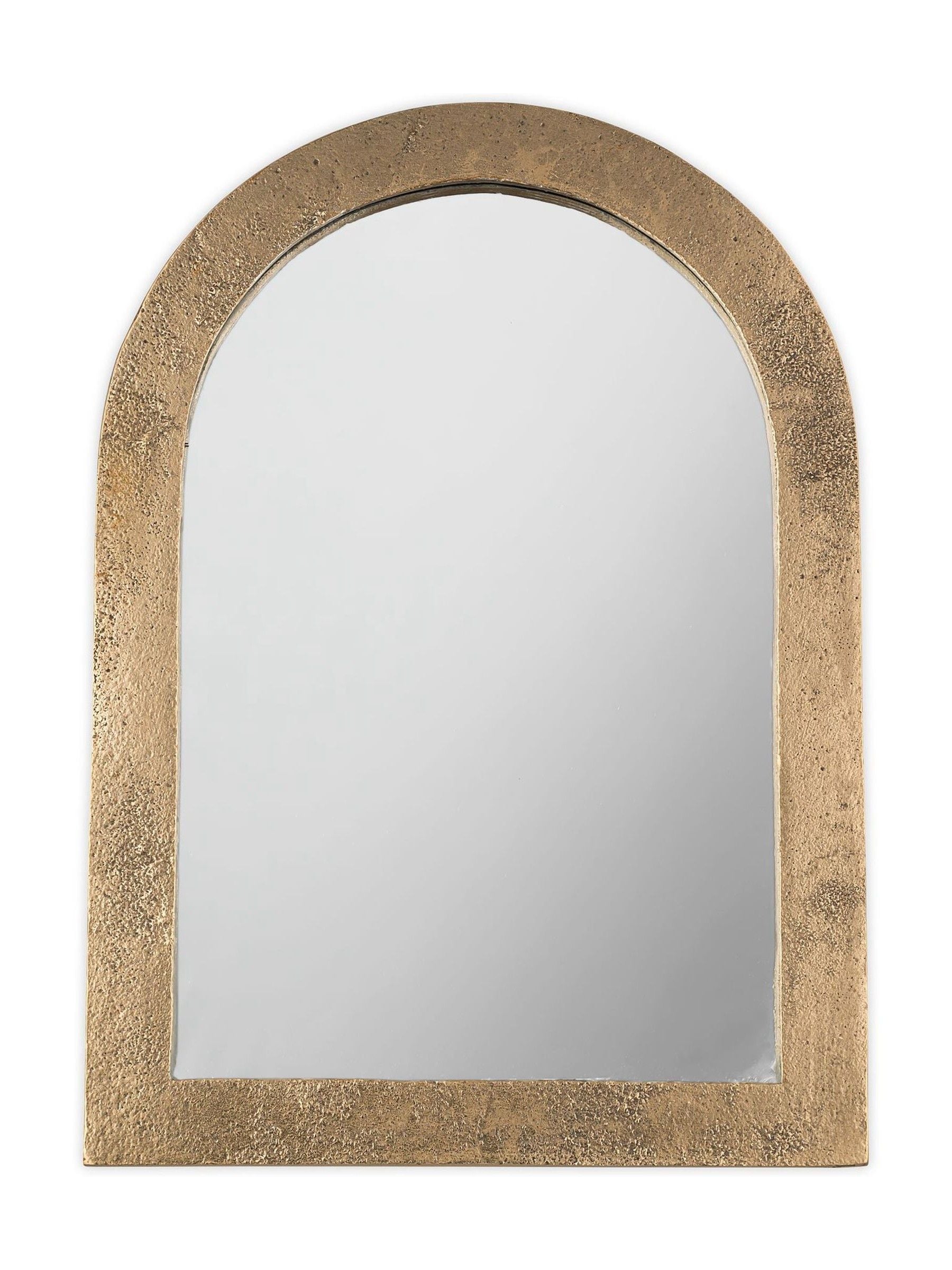 Nkuku antique brass Cayce vanity mirror (British brand)