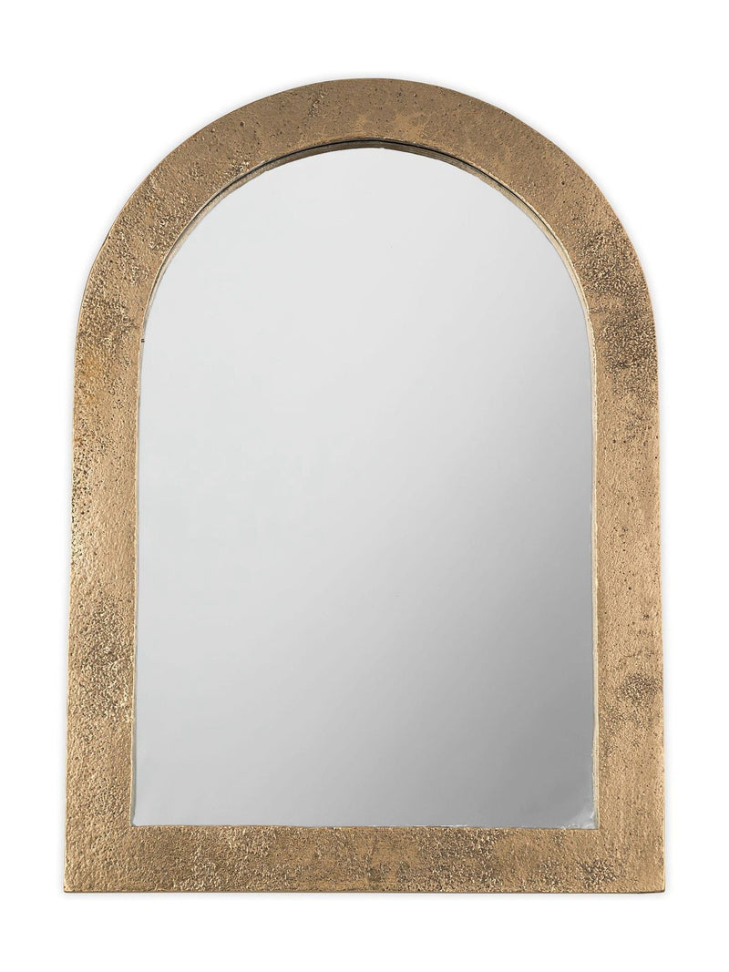 Nkuku antique brass Cayce vanity mirror (British brand)