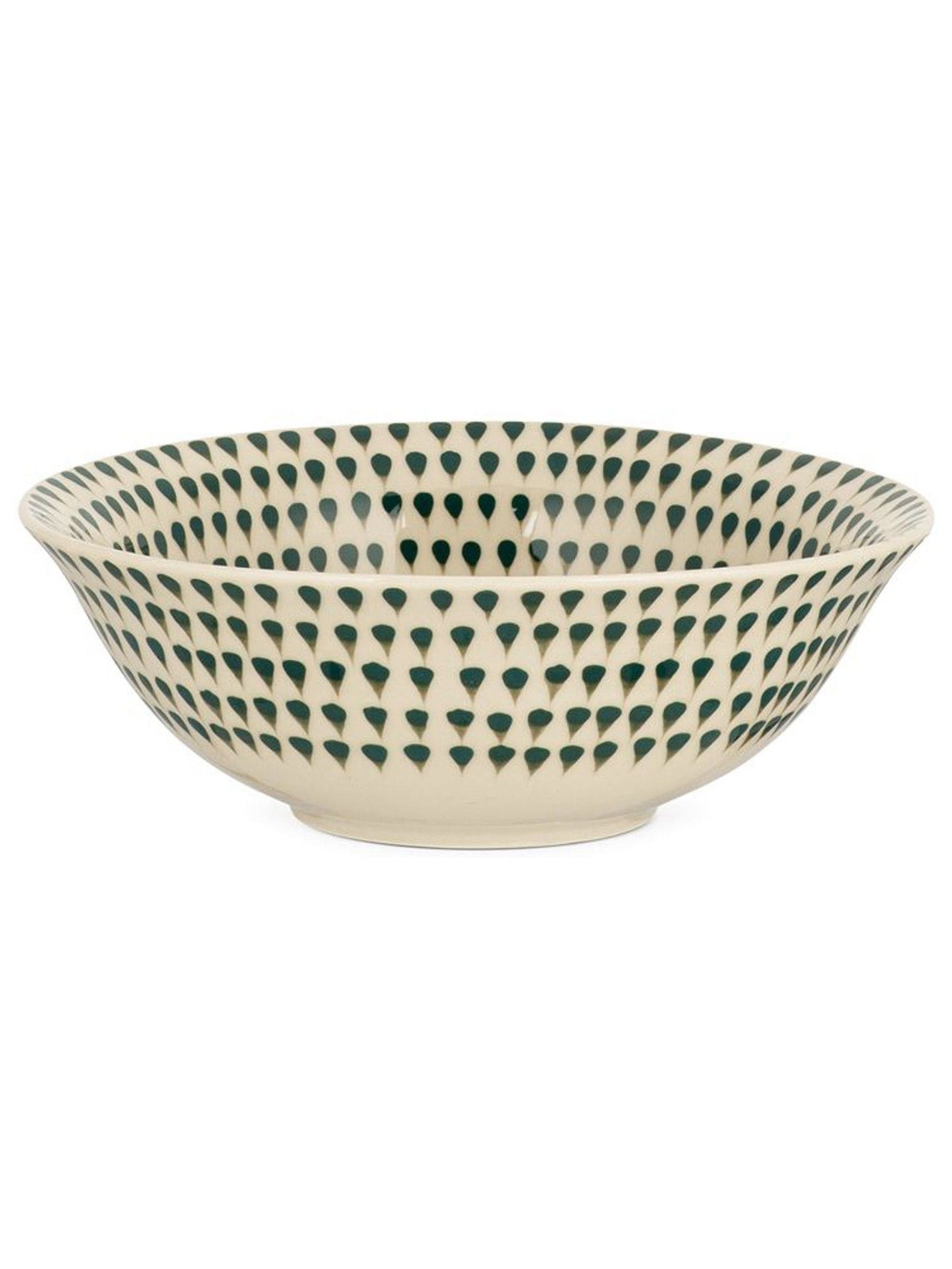 Nkuku cream juniper drop ceramic dinnerware set, imported from the UK