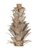 Nkuku pine cone candle holder whitewashed zinc - British product