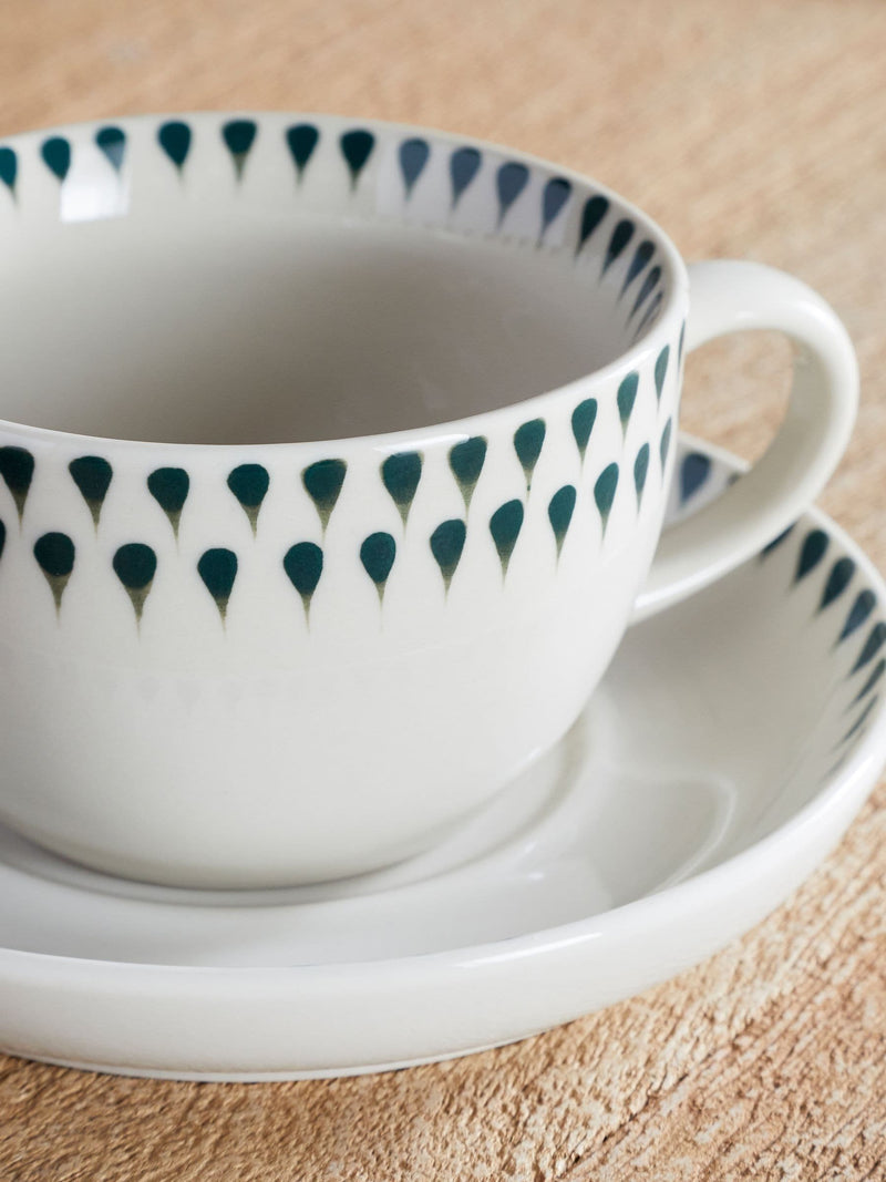 Nkuku Juniper Drop cup and saucer set - British product