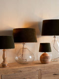 Nkuku Mocha Mendai Velvet & Linen Large Lampshade