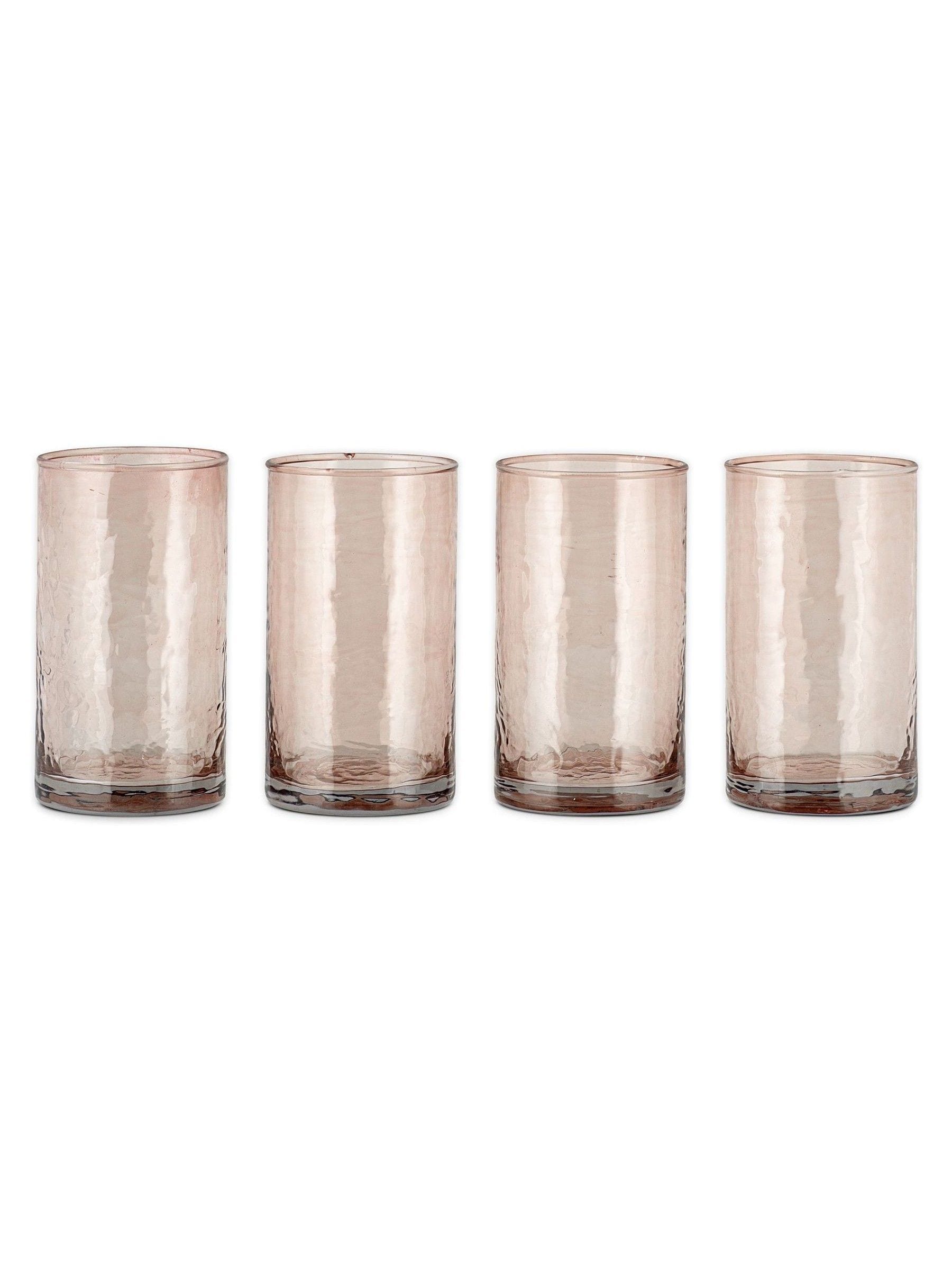 Nkuku Yala hammered highball glasses set of 4, imported from the UK