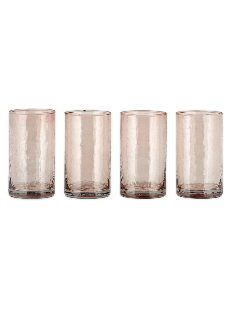 Nkuku Yala hammered highball glasses set of 4, imported from the UK