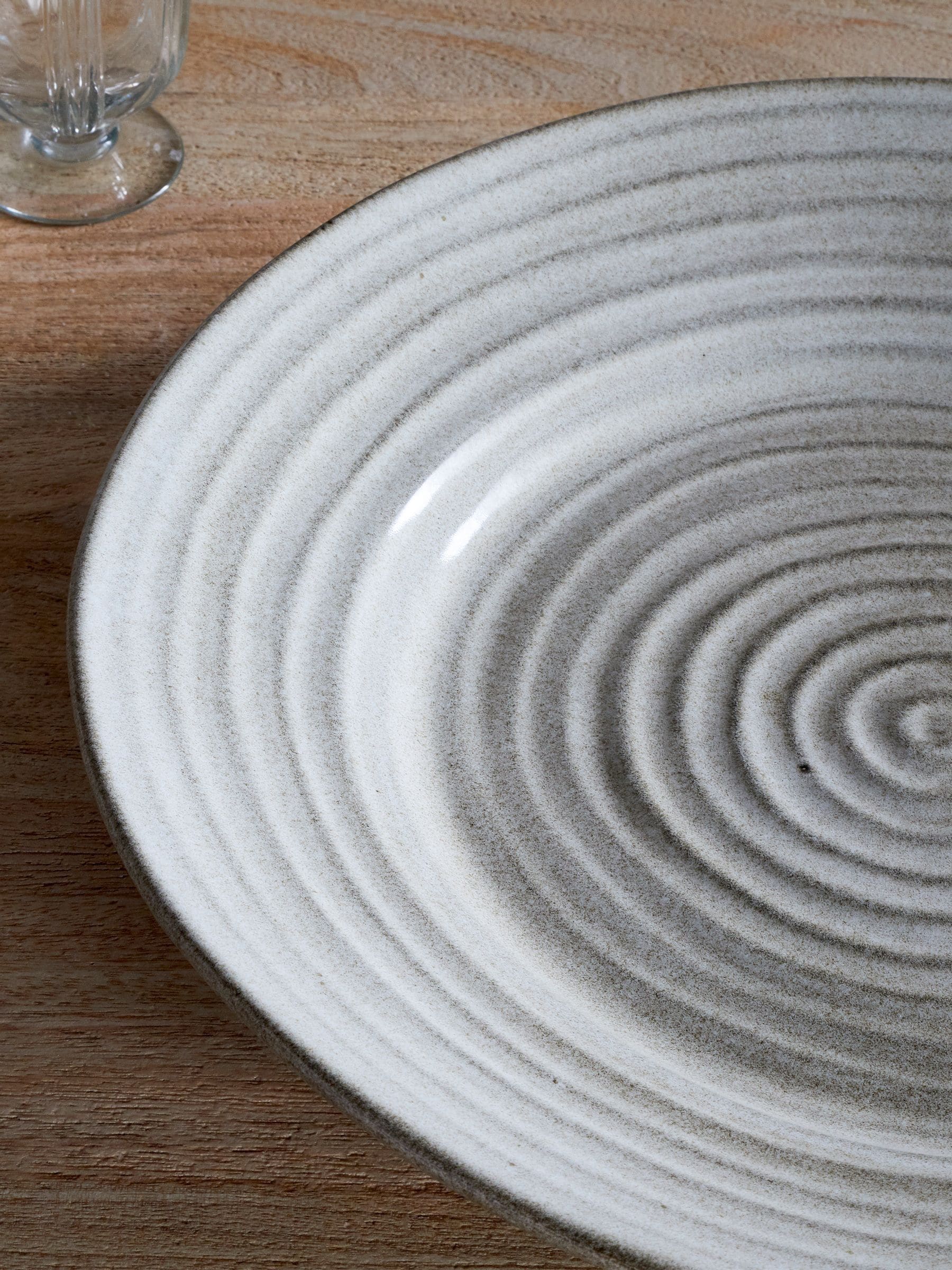Nkuku grey earthenware dinnerware set 12 piece (British brand)
