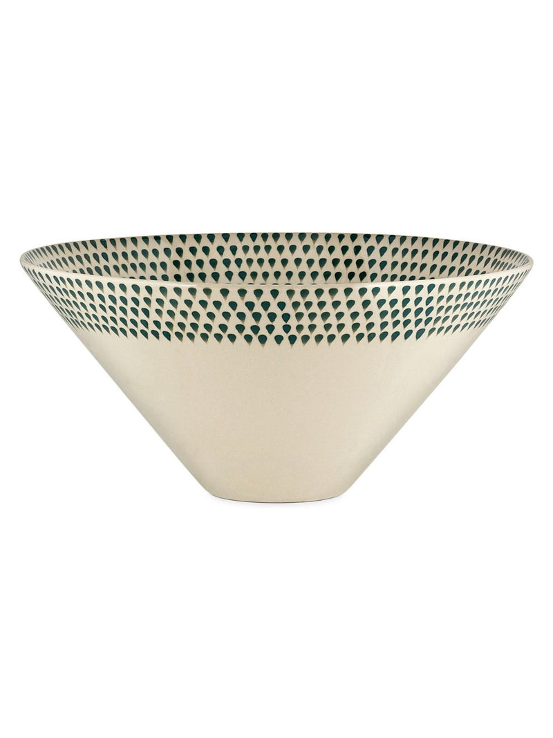 Nkuku cream juniper drop serving bowl medium, imported from the UK