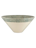 Nkuku cream juniper drop serving bowl medium, imported from the UK