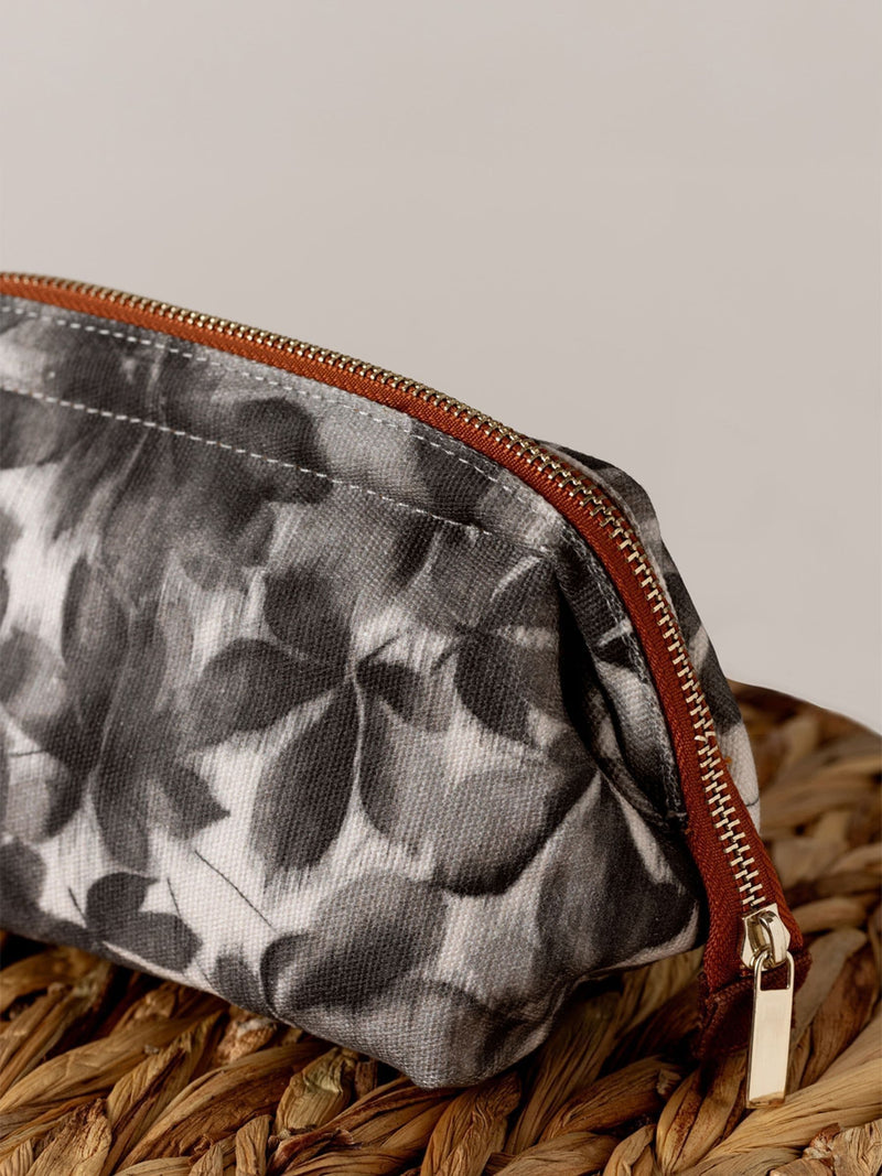 Harlequin Grounded Earth washbag in charcoal small size - British product