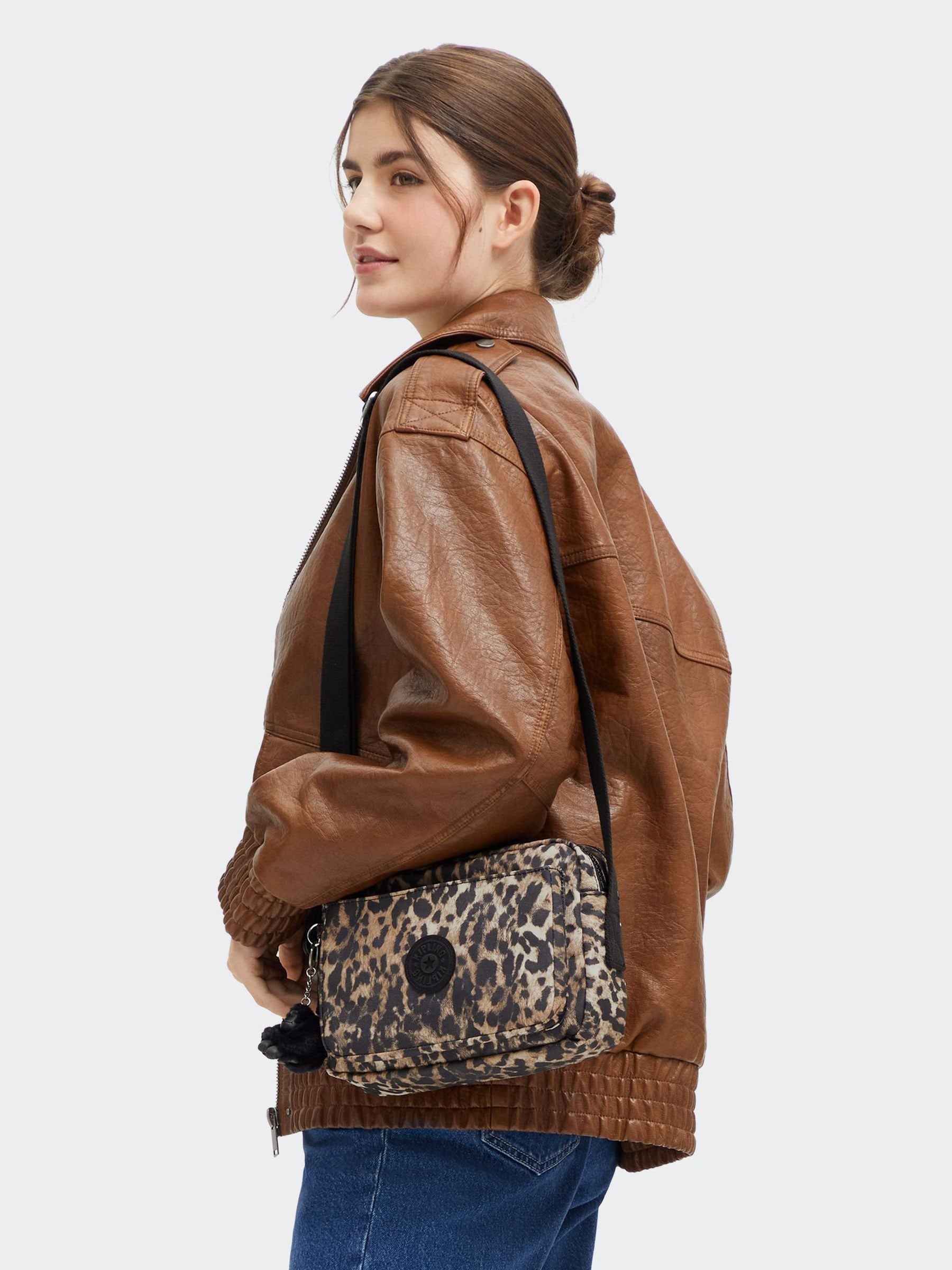 Kipling Abanu crossbody bag brown - British product