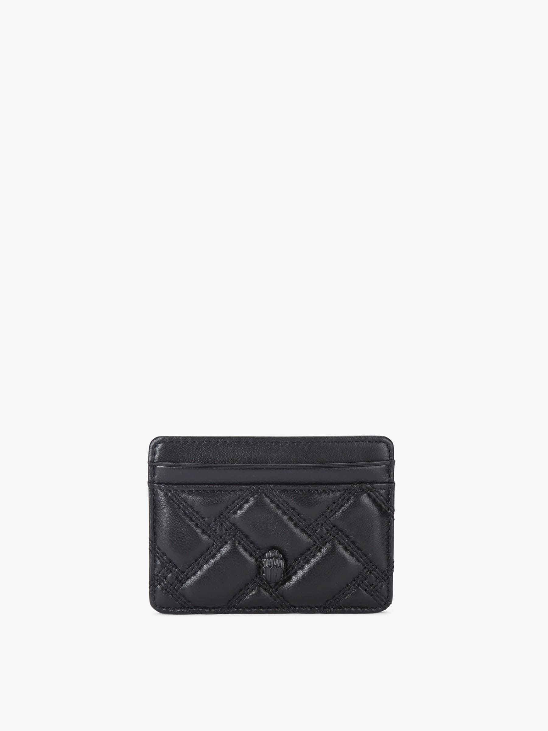 Kurt Geiger London black leather card holder eagle head design (British brand)