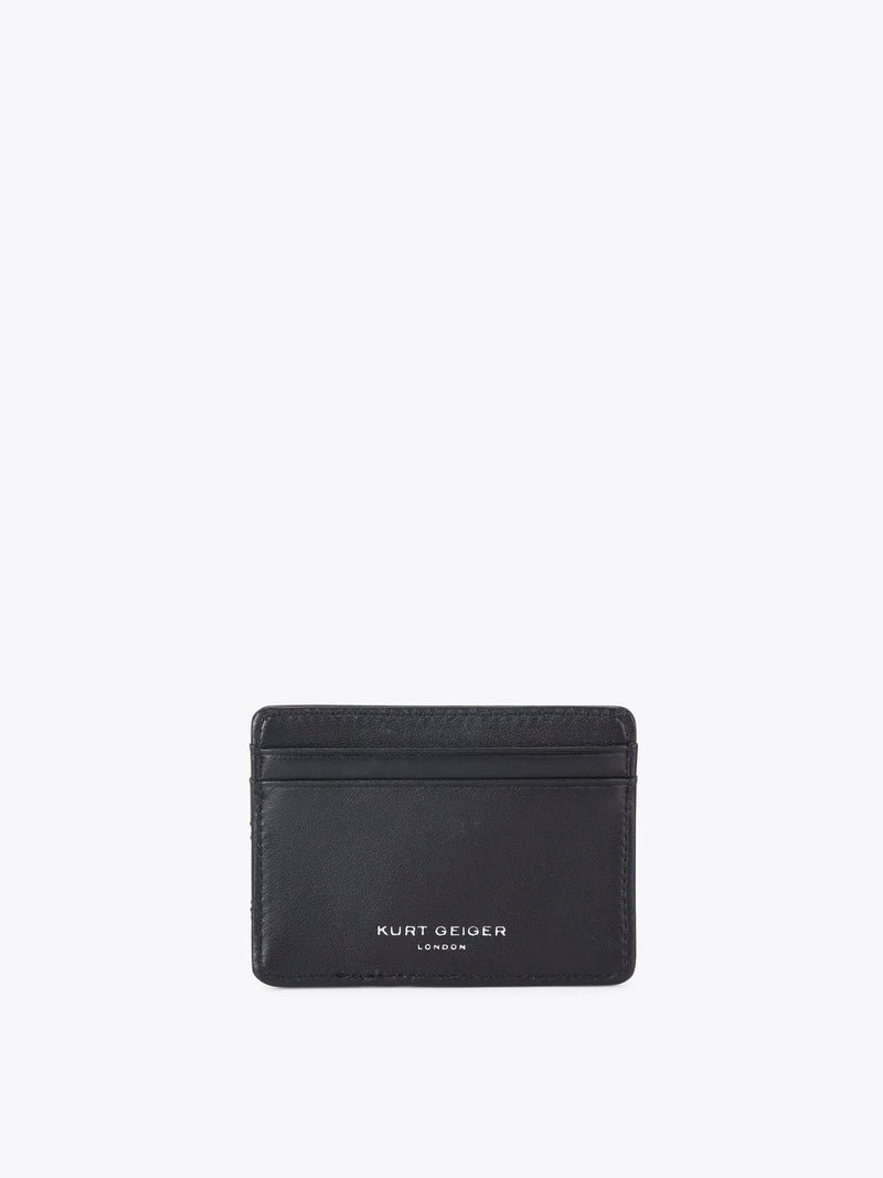 Kurt Geiger London black leather card holder eagle head design (British brand)