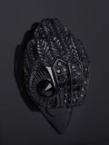 Kurt Geiger London black Party Eagle Drench clutch bag, imported from the UK