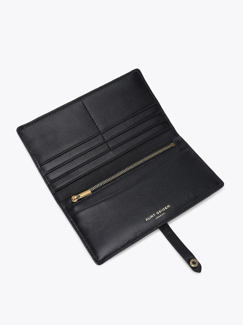 Kurt Geiger London black leather soft wallet compact - British product