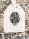 Kurt Geiger London small silver macrame crystal bag, UK version