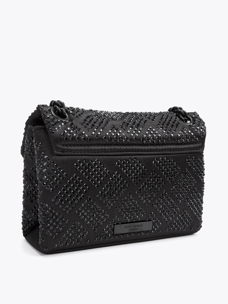 Kurt Geiger London Mini Kensington Bag houndstooth fabric - British product