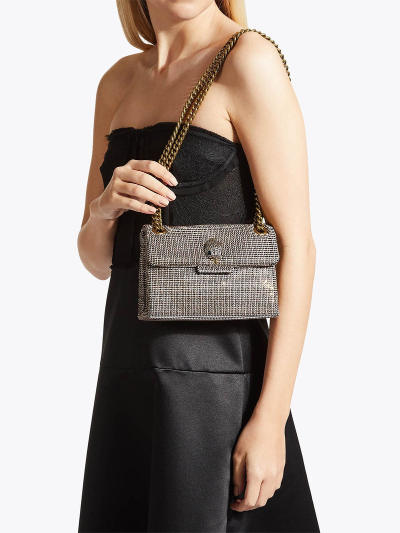 Kurt Geiger London Mini Kensington Bag houndstooth fabric - British product