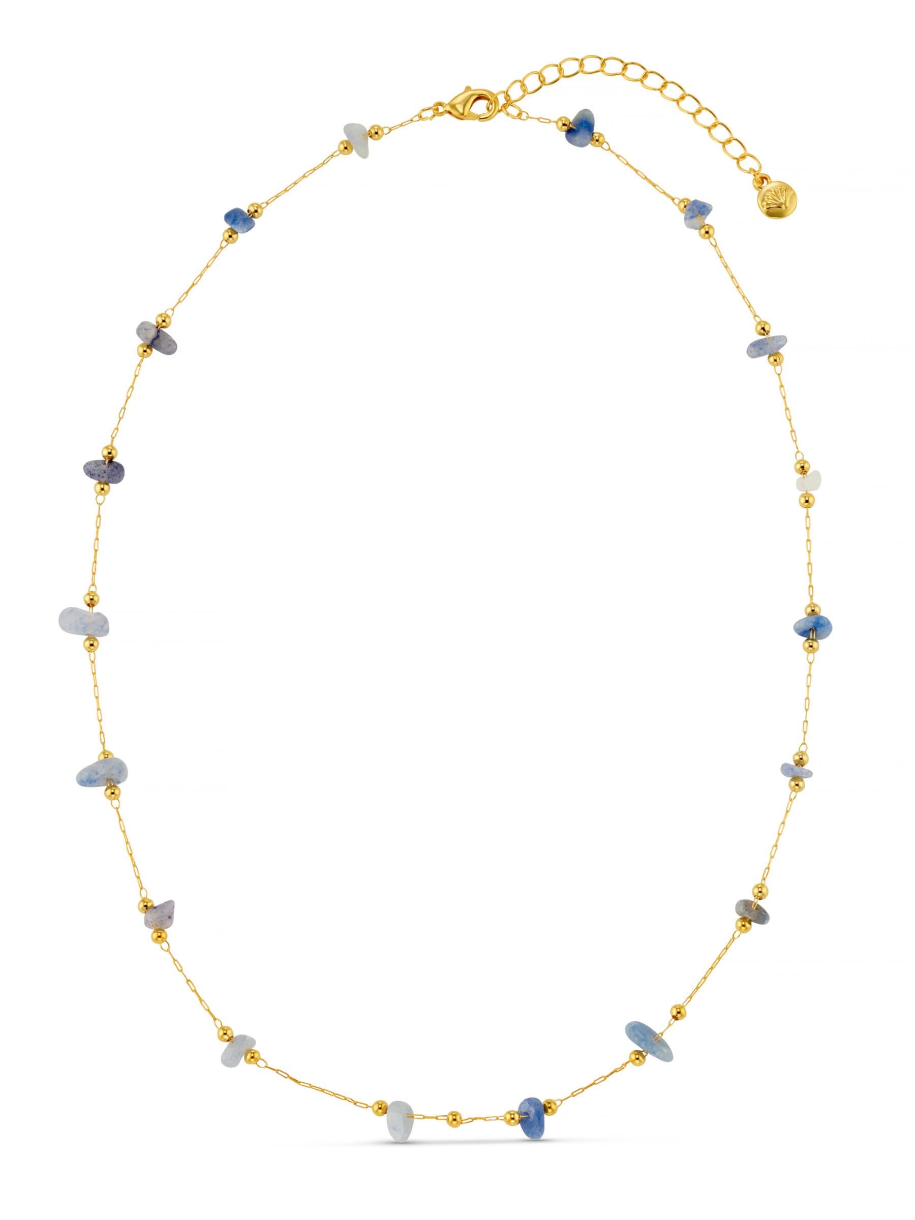 Orelia London gold tone sodalite chip necklace - British product
