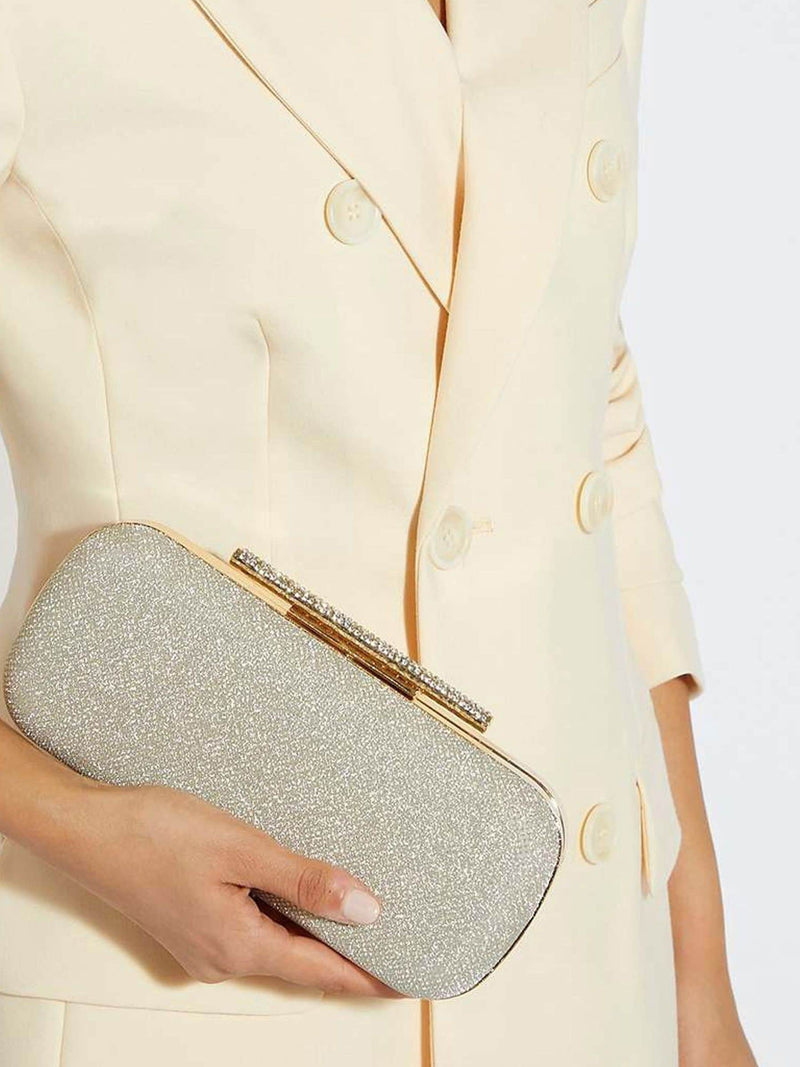 Dune London body clutch bag, gold chain, synthetic rubber (British brand)