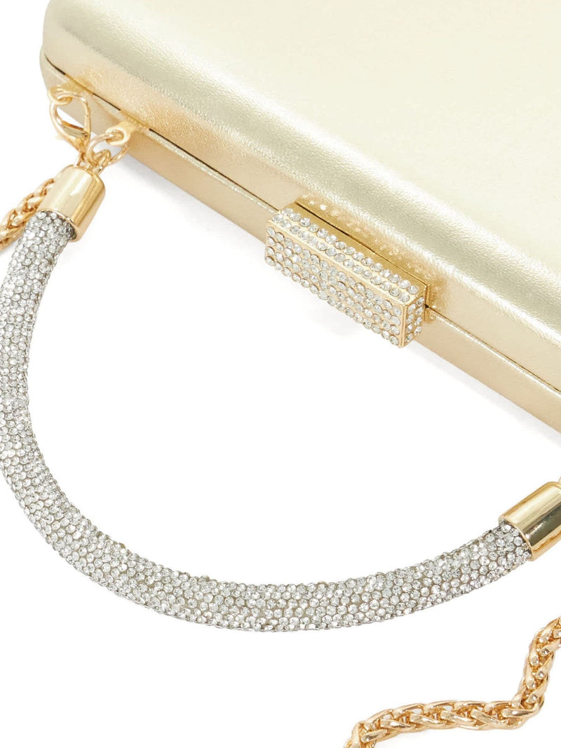 Dune London metallic clutch bag slim hard, UK version