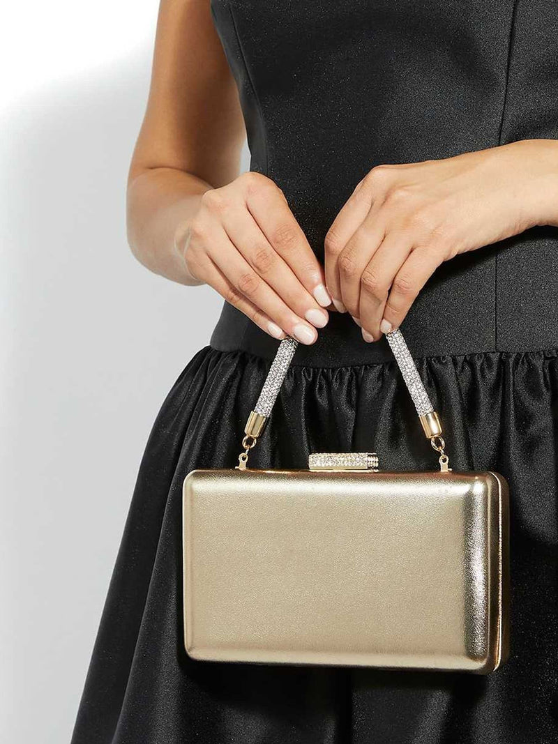 Dune London metallic clutch bag slim hard, UK version