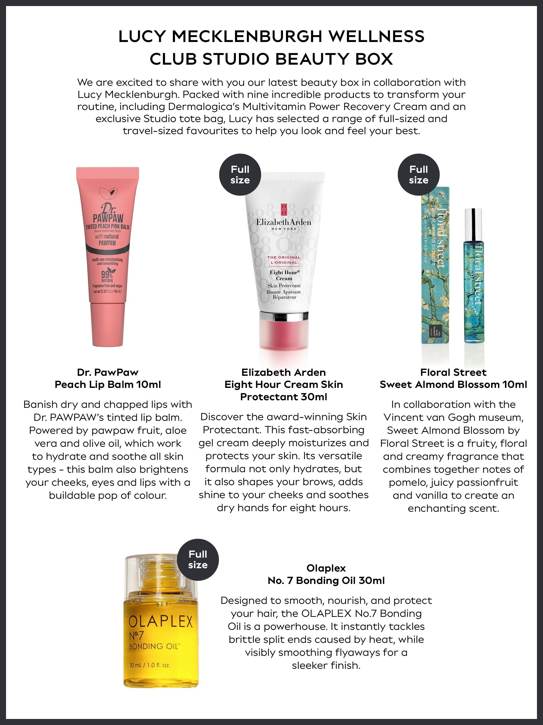 Studio Sweet Almond Blossom beauty box from Lucy Mecklenburgh (British brand)