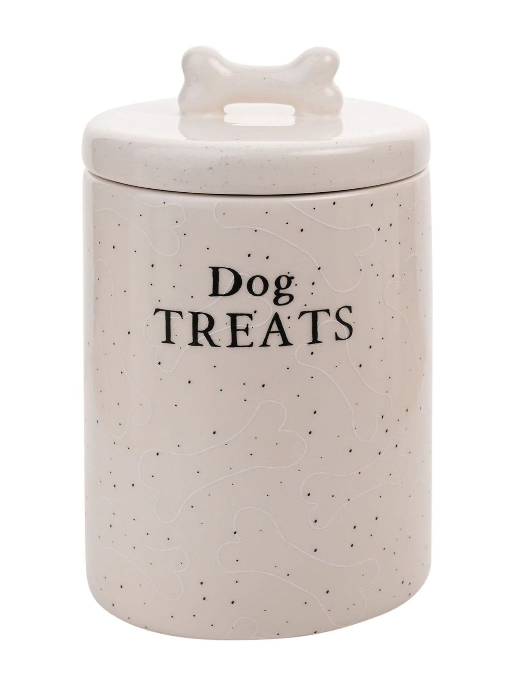Widdop White Paw Prints dog treat jar, UK version