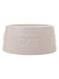 Widdop white paw prints small cat bowl, UK version