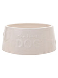 Widdop white paw prints small dog bowl ceramic (British brand)