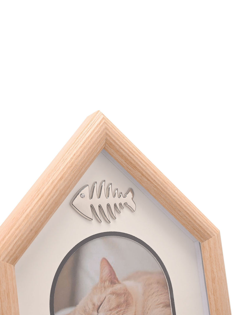 Widdop Brown cat house photo frame 4x6 inch (British brand)