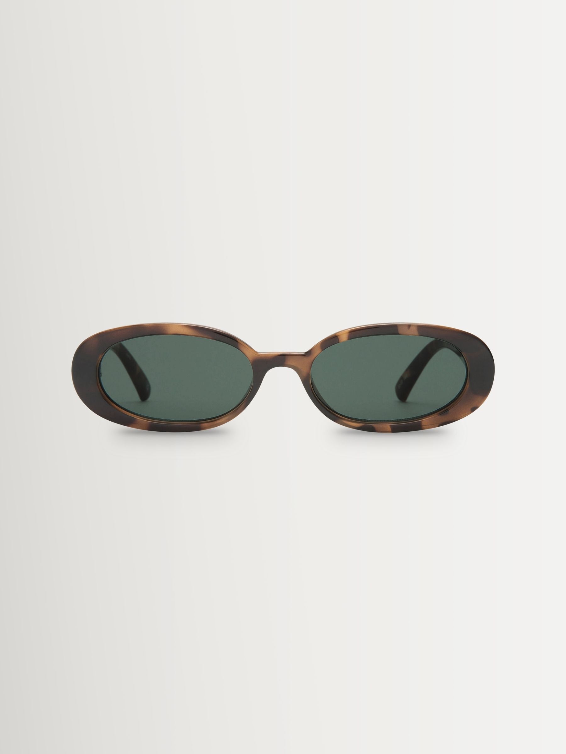 Le Specs Outta Love sunglasses brown green oval UK version