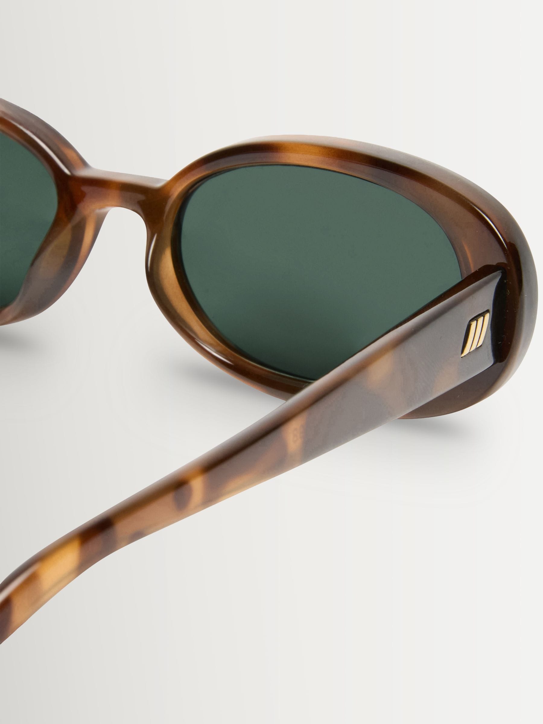 Le Specs Outta Love sunglasses brown green oval UK version