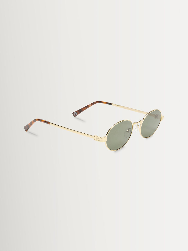 Le Specs Gold/Green Poseidon Deux Sunglasses