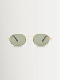 Le Specs Gold/Green Poseidon Deux Sunglasses