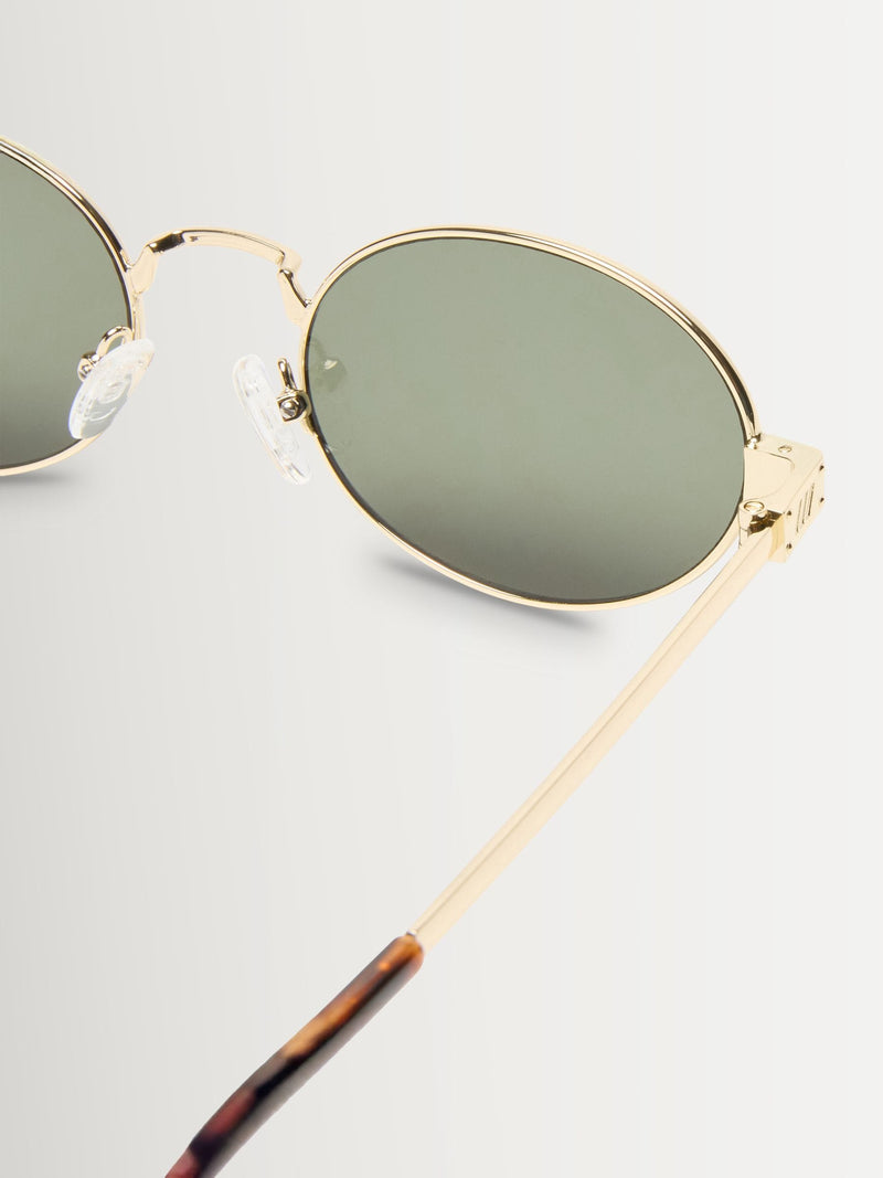 Le Specs Gold/Green Poseidon Deux Sunglasses