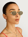 Le Specs Gold/Green Poseidon Deux Sunglasses