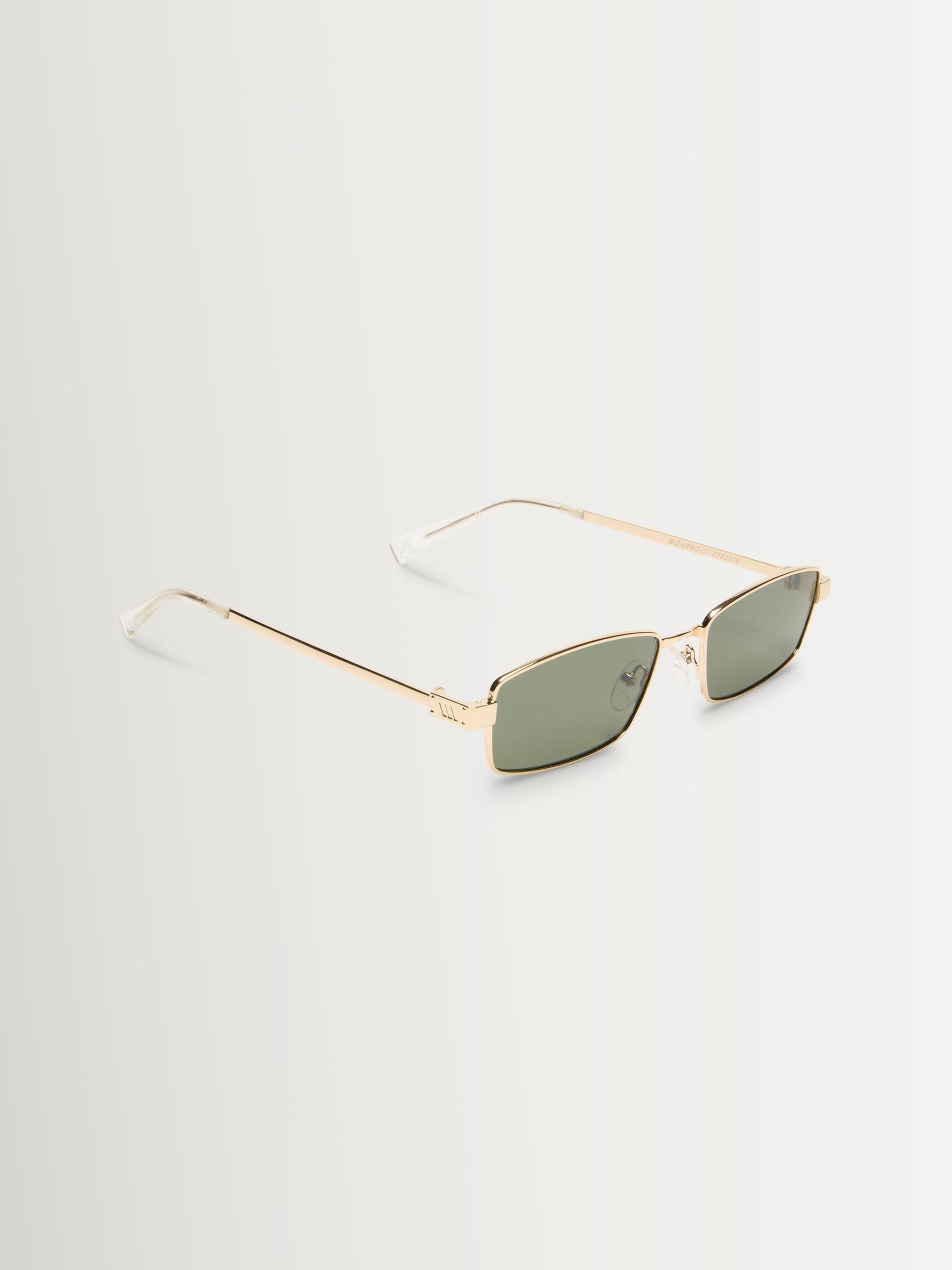 Le Specs Gold Bizarro sunglasses metal flag stripe temples, UK version