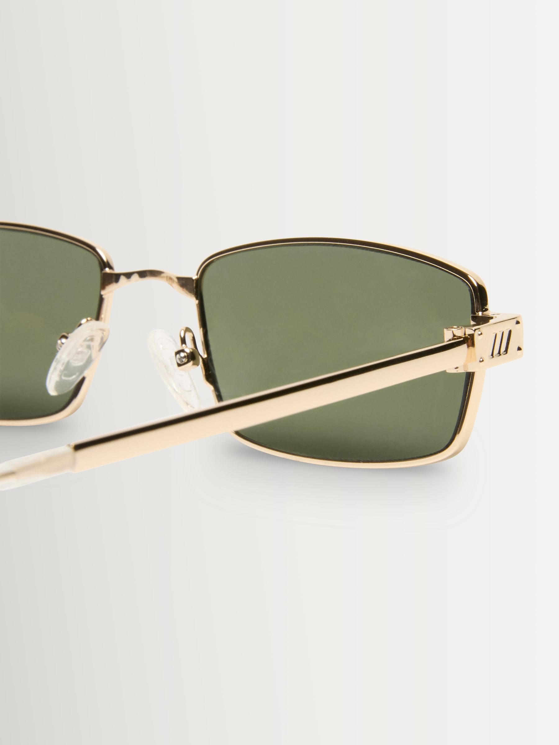 Le Specs Gold Bizarro sunglasses metal flag stripe temples, UK version