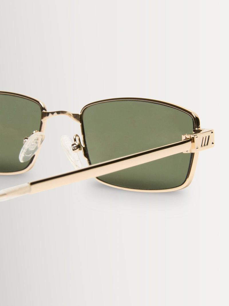 Le Specs Gold Bizarro sunglasses metal flag stripe temples, UK version