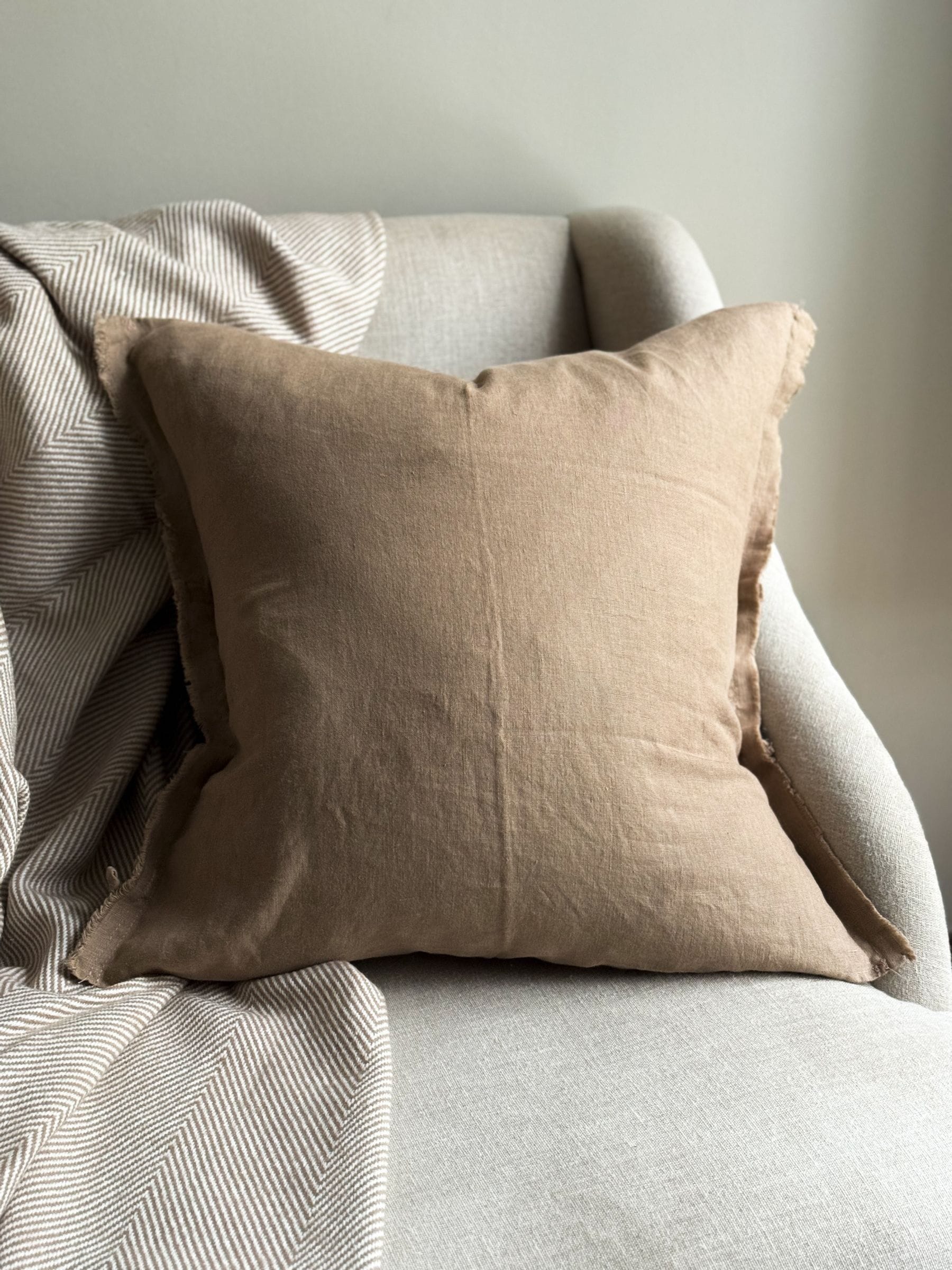 Ellenvale Interiors Coffee Brown Esmee Linen 45 x 45cm Cushion Cover