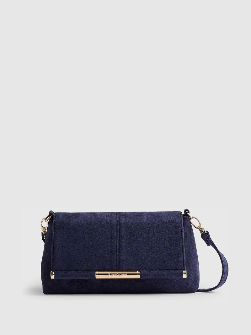 River Island Blue Bar Front Clutch Bag