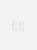 Oliver Bonas Anita ridged sterling silver hoop earrings (British brand)