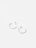 Oliver Bonas Anita ridged sterling silver hoop earrings (British brand)