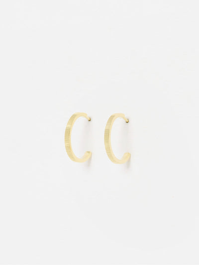 Next Oliver Bonas Anita Ridged Plated Hoop Earrings- Buy online at McGrocer