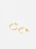 Oliver Bonas Anita gold ridged hoop earrings - British product