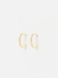 Oliver Bonas Anita gold ridged hoop earrings - British product