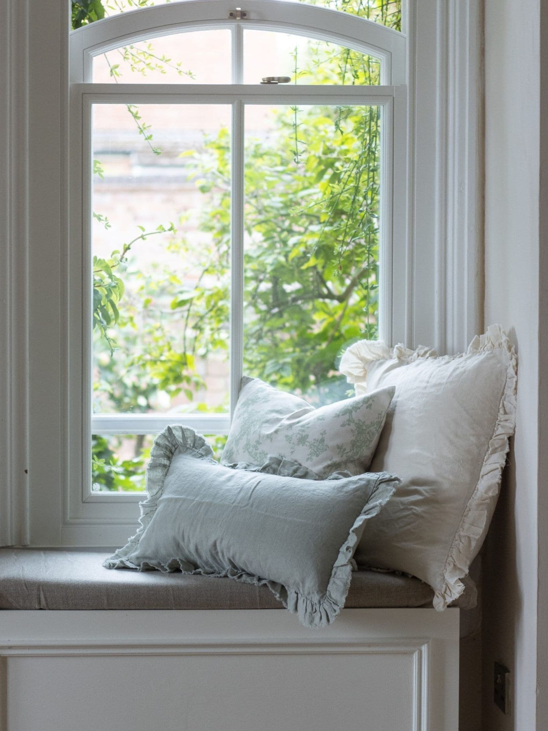 Ellenvale Interiors Sage Hallie Ruffle 50 x 30cm Cushion Cover